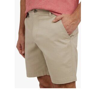 Chaps Men's & Big Men's Flat Front Flex Oxford Shorts, 8" Inseam KHAKI Size 2XL